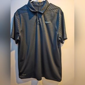 Nike Striped Polo shirt - size large - black
